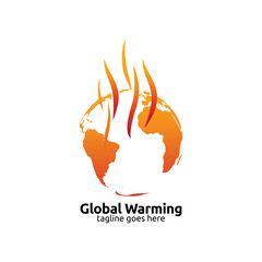 Global Warming logo design template