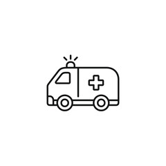 Ambulance icon vector. EPS 10 editable vector