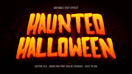 Editable haunted halloween theme text effect