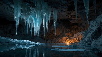 A fantastical tale where icicles hold ancient secrets in a frozen cave ai_generated