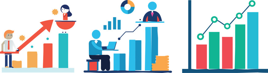 business benchmarking vector illustration 
