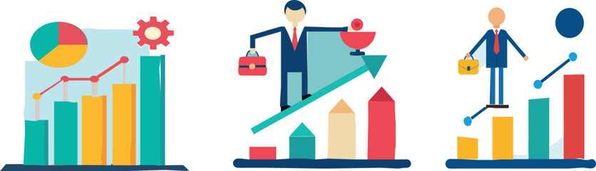 business benchmarking vector illustration 