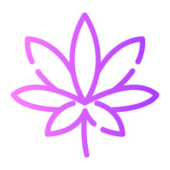 marijuana Line Gradient Icon