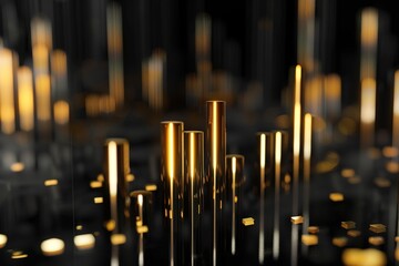 The image is a close up of a cityscape with tall buildings