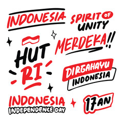 Indonesian Independence Day doodle. Joyful Indonesian Independence Day celebration with vibrant flags, parades, and cultural festivities