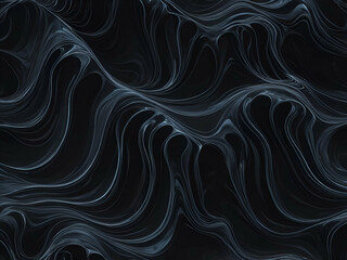 abstract glowing Black liquid wavy pattern background