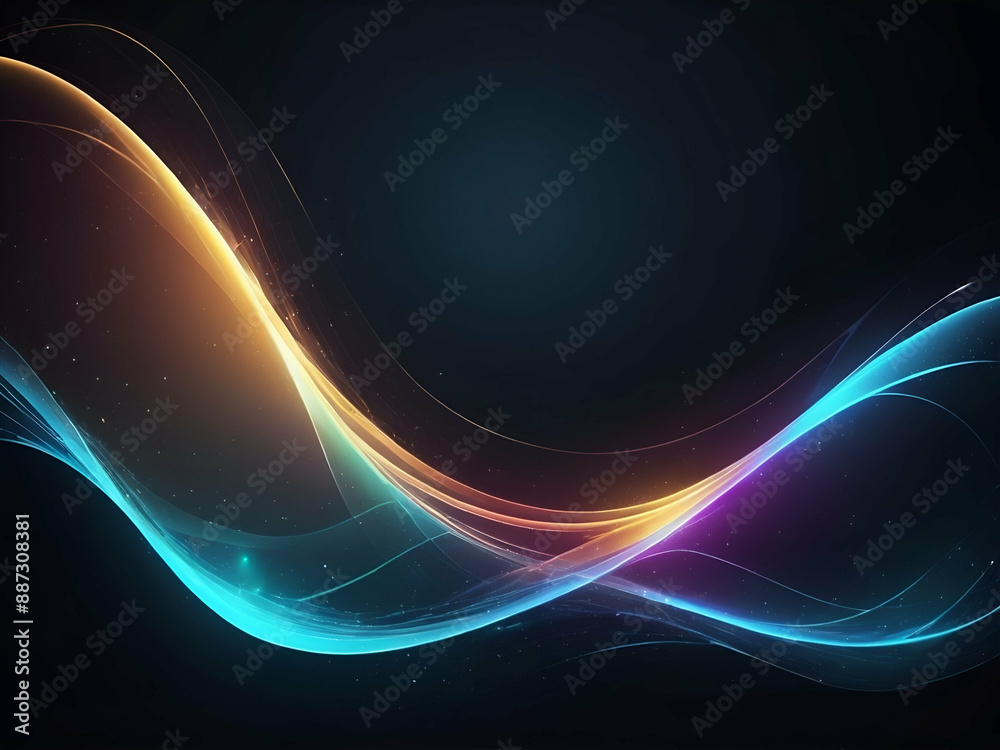 Canvas Prints abstract glowing shiny wave futuristic hi tech design background