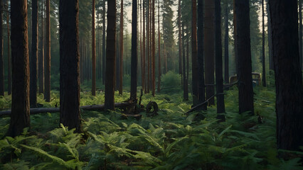 Fototapeta premium morning in the forest