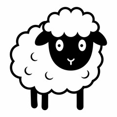 illustration of a funny sheep