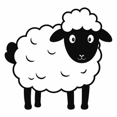 illustration of a funny sheep