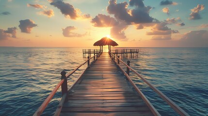 Obraz premium A beautiful sunset over the ocean