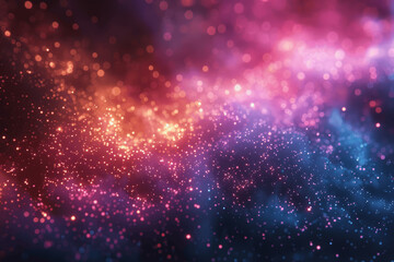 Fototapeta premium Dark Gradient Neon Light Background Purple Pink Blue Grainy Texture Abstract Geometric Bright Spots Flash Metallic Effect