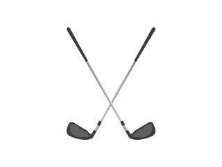 Stick golf silhouette logo icon vector illustration 