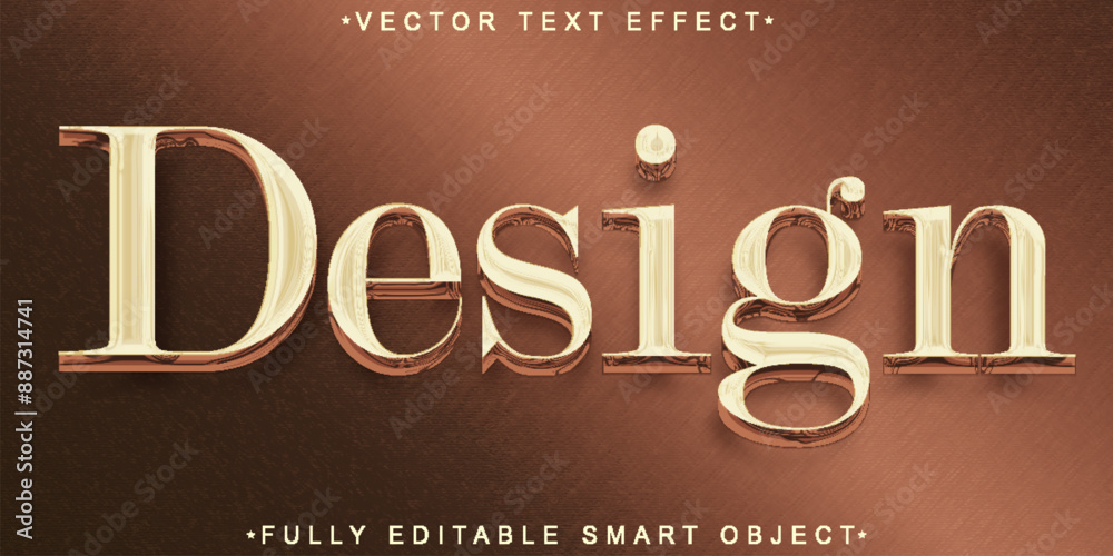 Poster modern design vector fully editable smart object text effect