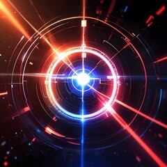 Obraz premium Abstract futuristic shapes, 3d render background 