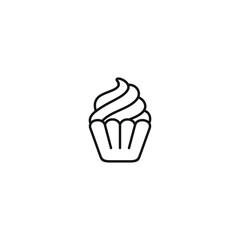 Cupcake icon vector. EPS 10 editable vector