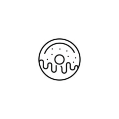 Donut icon vector. EPS 10 editable vector