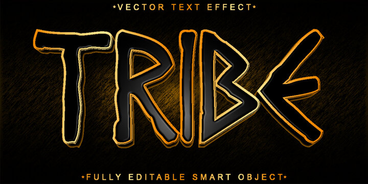 Tribe Vector Fully Editable Smart Object Text Effect