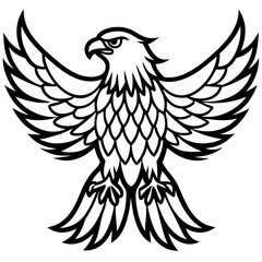 Fototapeta premium Eagle icon silhouette vector art illustration