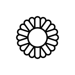 flowers icon color or logo illustration outline black style	
