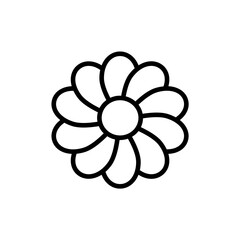 flowers icon color or logo illustration outline black style	
