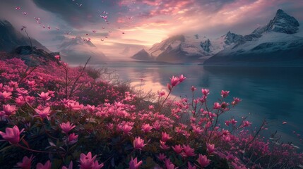Naklejka premium beautiful landscape backgrounds photography
