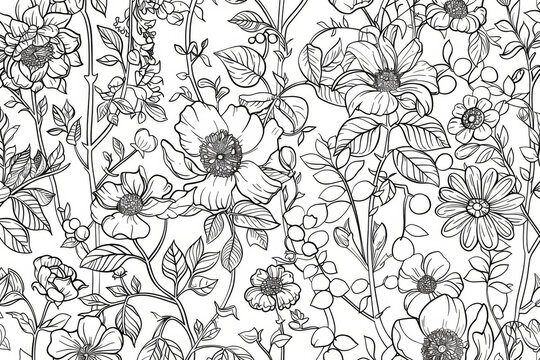 Printable French and Italian Style Garden Coloring Pages: Ideal for Relaxation, Stress Relief, and Mental Health.