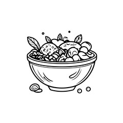 Hand Drawn Vector Doodle Illustration. healthy food ingredient doodles with vector.