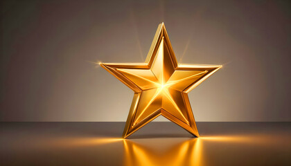Obraz premium Radiant gold star with luminous glowing light 7