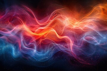 Obraz premium A colorful, swirling galaxy of stars and dust