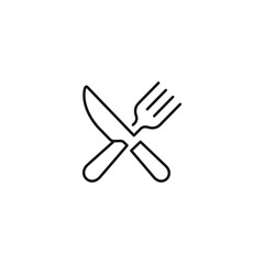 Fork and knife icon vector. EPS 10 editable vector