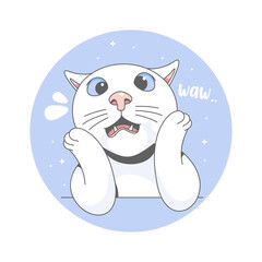 funny cat cartoon illustration design 20