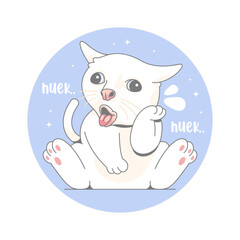funny cat cartoon illustration design 15