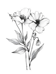 Obraz premium 2D flower and leaf cards in various styles