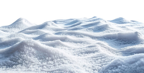Winter snow landscape isolated on transparent background