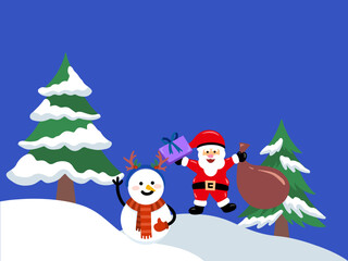 Christmas Border Snow Background Illustration
