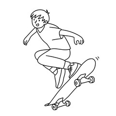 Fototapeta premium Boy on skyboard