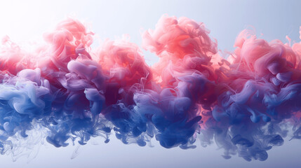 Fototapeta premium Pink and blue smoke background for gender reveal, baby boy or girl party celebration, pregnancy announcement