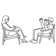 Young man counseling therapy