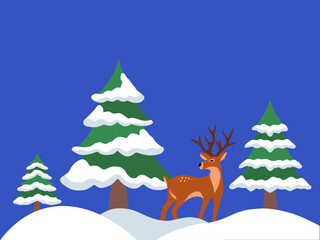Christmas Day Snow Background Illustration