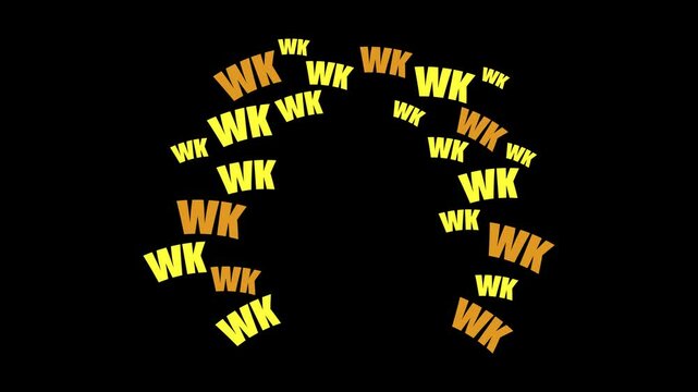"wk wk wk" surrounding laugh expression on transparent background