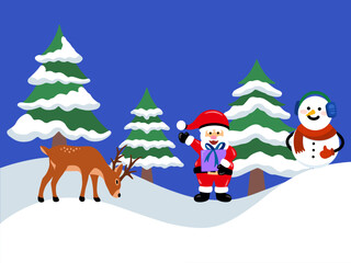 Christmas Day Winter Background Illustration