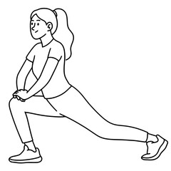 Woman do practice, healthy lifestyle