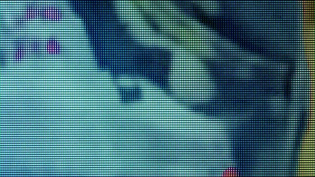 Macro footage of abstract background of OLED monitor.  Close-up of abstract color background.