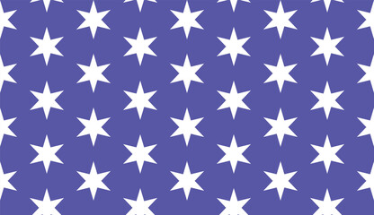 Seamless blue and white vintage magic hexagonal stars textile geometric pattern vector