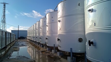Water Tanks, container, White water tanks