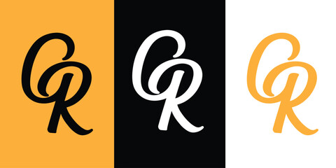 CR WORD LETTERING TYPOGRAPHY BRAND SIGN LOGO VECTOR CORPORATE BUSINESS SYMBOL INITIAL