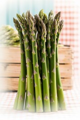 Fresh green asparagus bunch