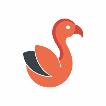 recommend clip art: Cute dodo bird logo design vector art illustration on a white background
