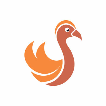 recommend clip art: Cute dodo bird logo design vector art illustration on a white background